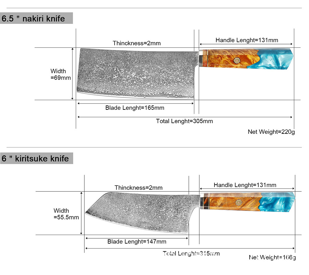 Zeekka’s Extraordinary Abalone Damascus Steel Knife Set