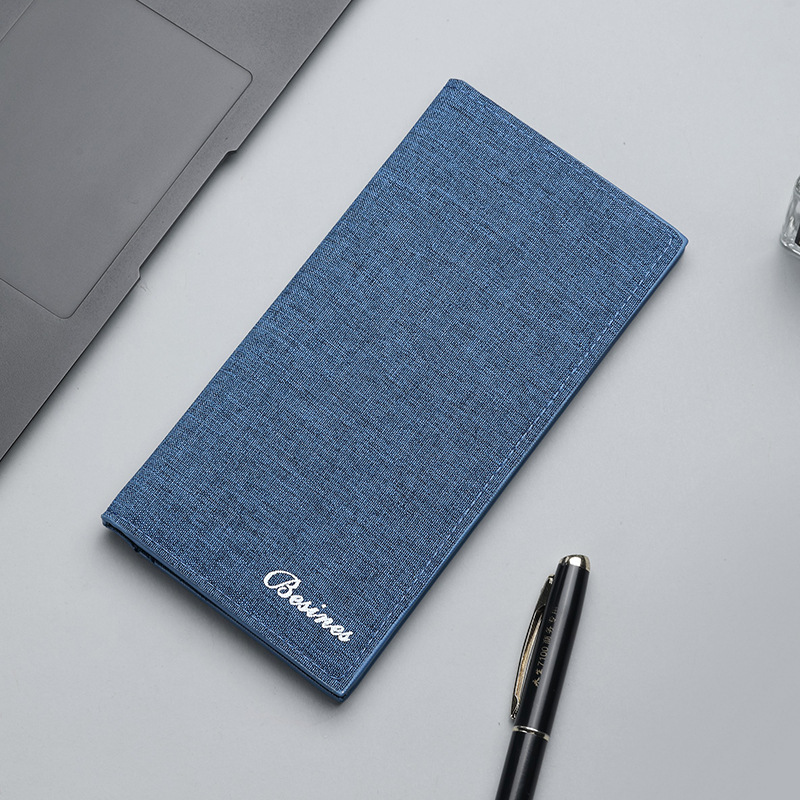 Cartera de lona para hombres corto 2023 nuevo estilo minimalista joven estudiante de secundaria personalidad delgada cartera pequeña Amazon