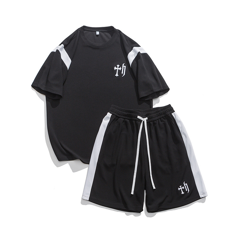 Herrenbekleidung Grenzüberschreitende exklusive Herren-Freizeitanzüge Sommermodemarke große Größe hübsches passendes Set_voghion.com