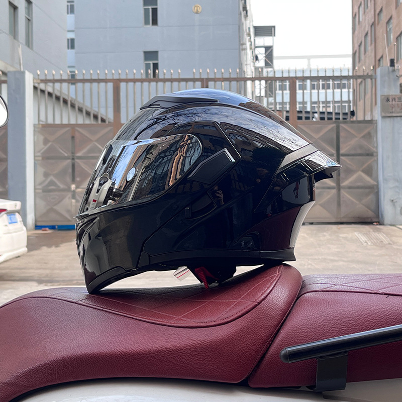 Cuatro estaciones coche eléctrico casco de seguridad cola grande superficie expuesta Jiekai 3C certificado casco de la motocicleta casco completo de la motocicleta de los hombres personalidad