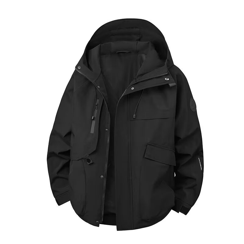 New Large Size Spring and Autumn Jacket Men's American Workwear Jacket Plus Loose Trendy Hooded Jacket New Large Size Spring and Autumn Jacket Men's American Workwear Jacket Plus Loose Trendy Hooded Jacket