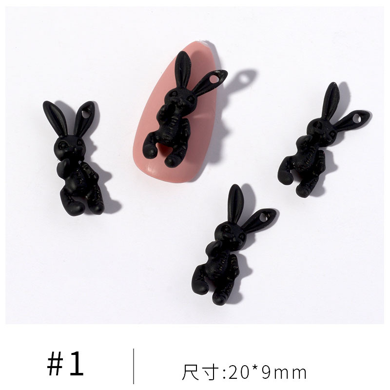 #1 해골 토끼 블랙