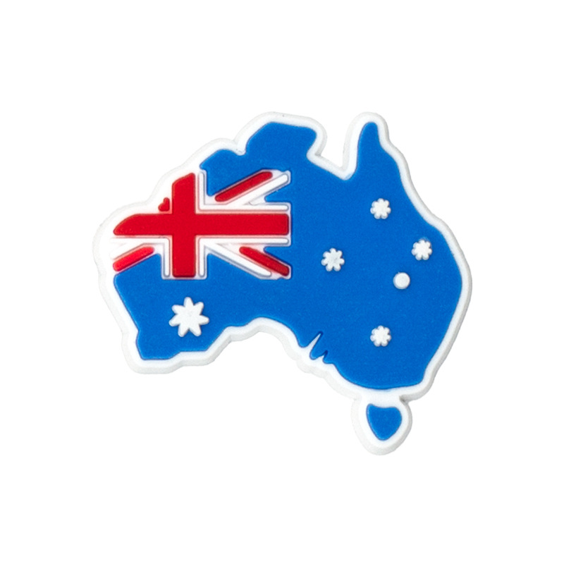 国境を越えたアニメオーストラリアの靴の花の靴は穴の靴の装飾のボタンの部品を掛けます。