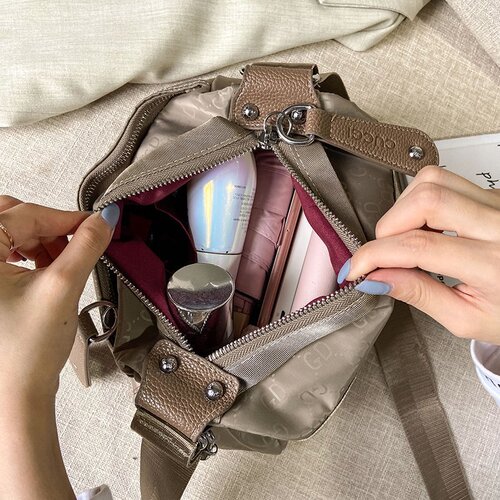 New women's bag fashionable waterproof shoulder crossbody bag nylon cloth waterproof cylinder bag