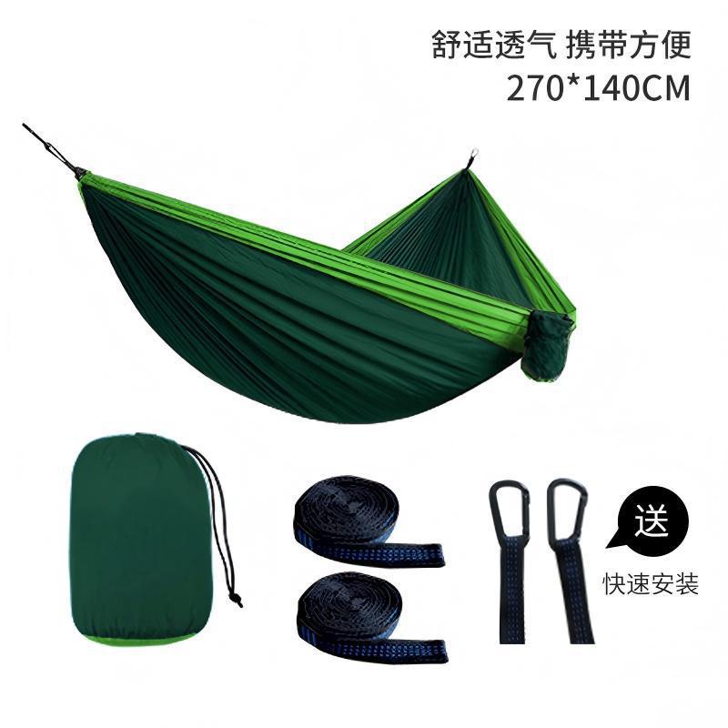 Fábrica directa hamaca de nylon paracaídas hamaca de tela de ocio columinar hamaca de campamento multicolor doble image 26
