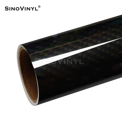 Control Interior Decoration Sticker, Automotive Film - 152-17m-simulated-carbon-fiber-light-gold-black-pet