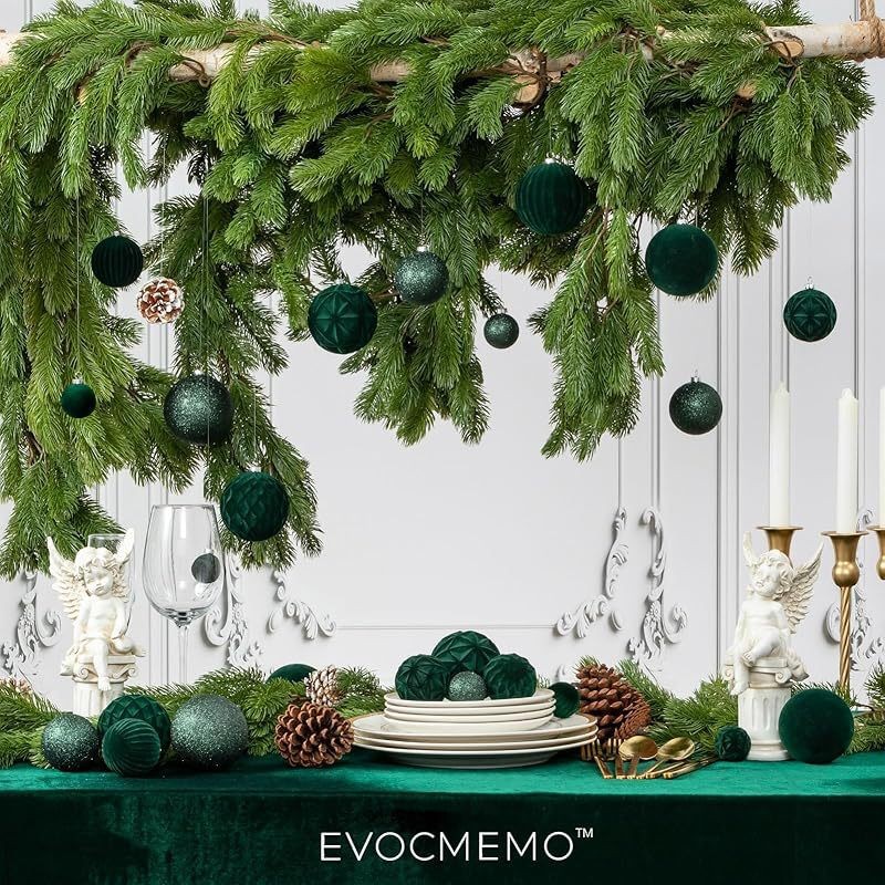 Amazon nuevo 4/6/8CM36PCS terciopelo bola de Navidad colgante anti-trituración joyería de Navidad conjunto al por mayor