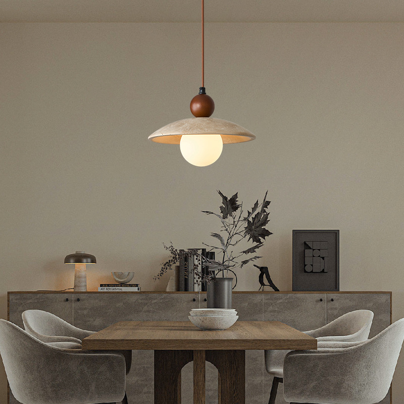 Lámpara simple de tronco pequeño túnel de viento Huangfeng Shi Shi Comedor de bar de cabecera de cama mesa de comedor crema dormitorio estilo japonés retro