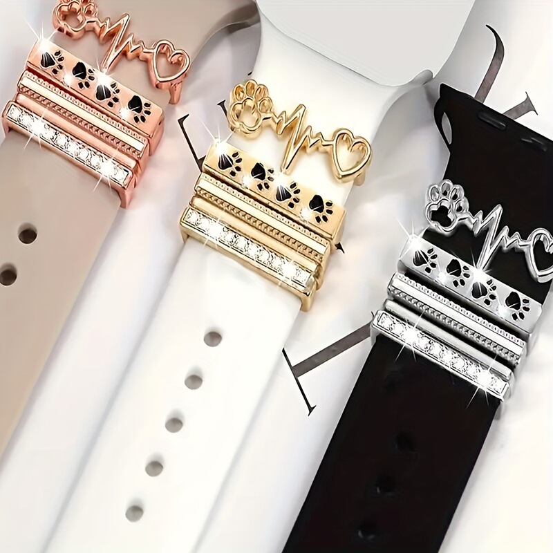 Suitable for AppleWatch Silicone Strap Decorative Ring Apple Watch Pendant Decorative Nail Oil Drop Jewelry Accessories