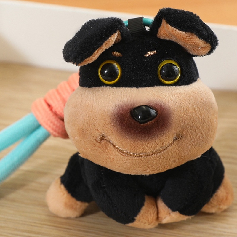 Cute niña garabateado perro West Highland puppy peluche mini muñeca regalo bolsas colgantes al por mayor