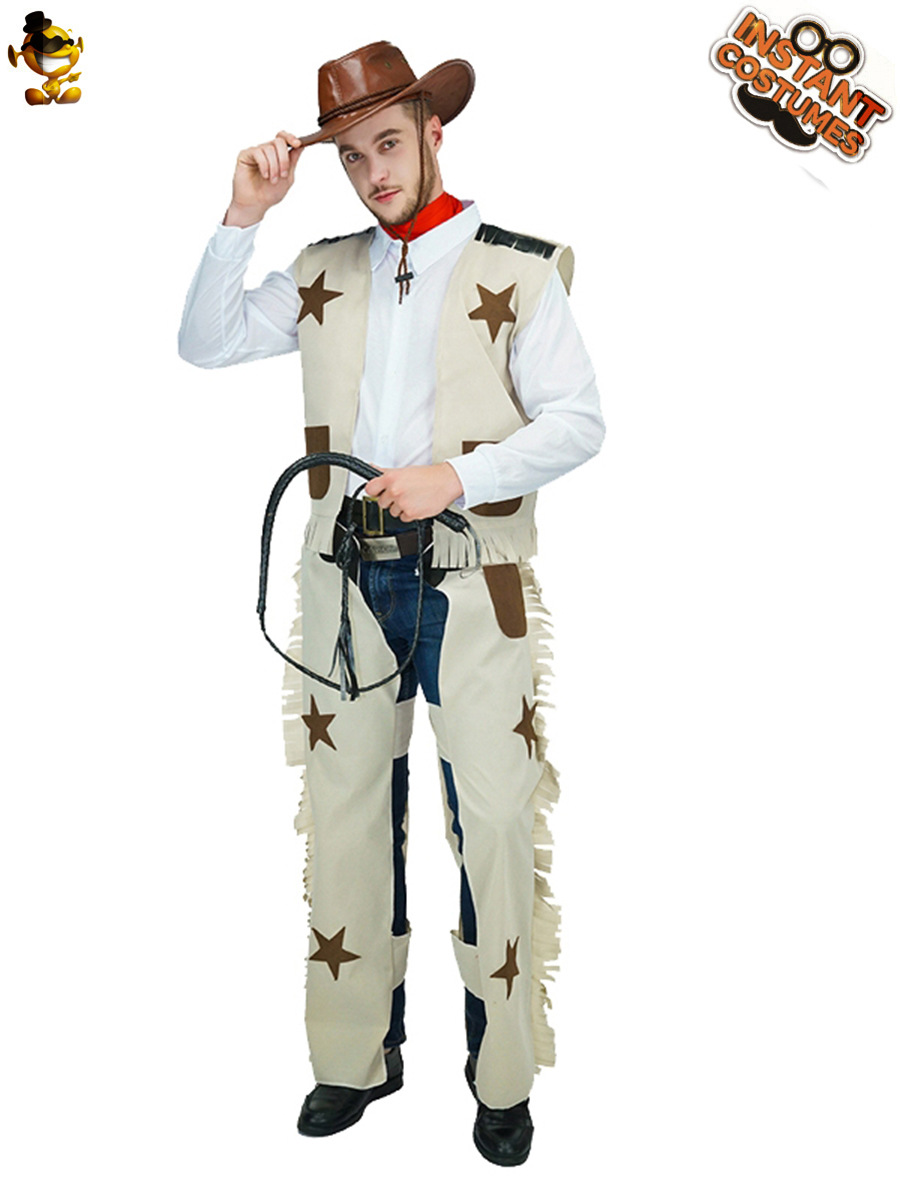 Halloween traje ropa de fiesta disfraces Cosplay rendimiento traje etapa hombres adultos jeans