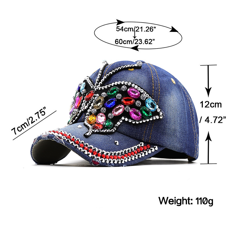 Moda Nueva Gorra De Béisbol De Diamante Con Lazo Grande Para Mujer display picture 1