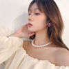 the republic of korea Dongdaemun Retro senior Pearl Necklace ins A small minority Sense of design fashion Light extravagance clavicle