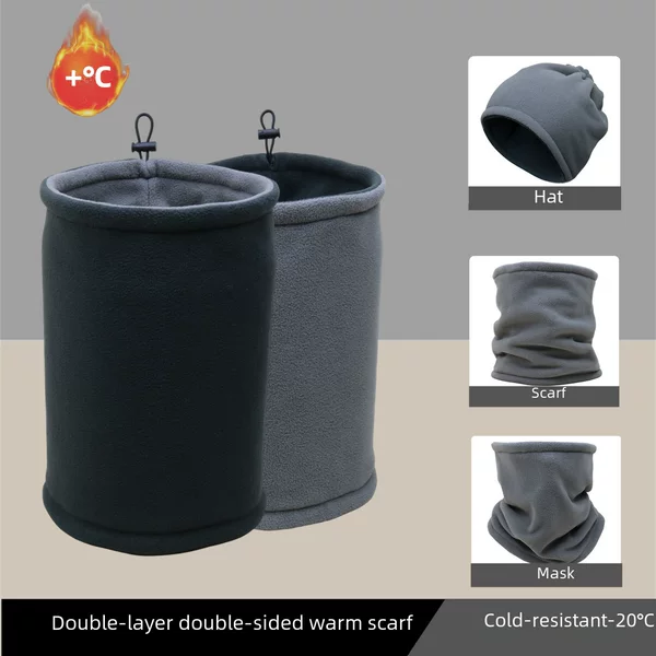 Manduo winter warm scarf men's outdoor windproof riding mask double-sided thickened polar fleece collar wholesale