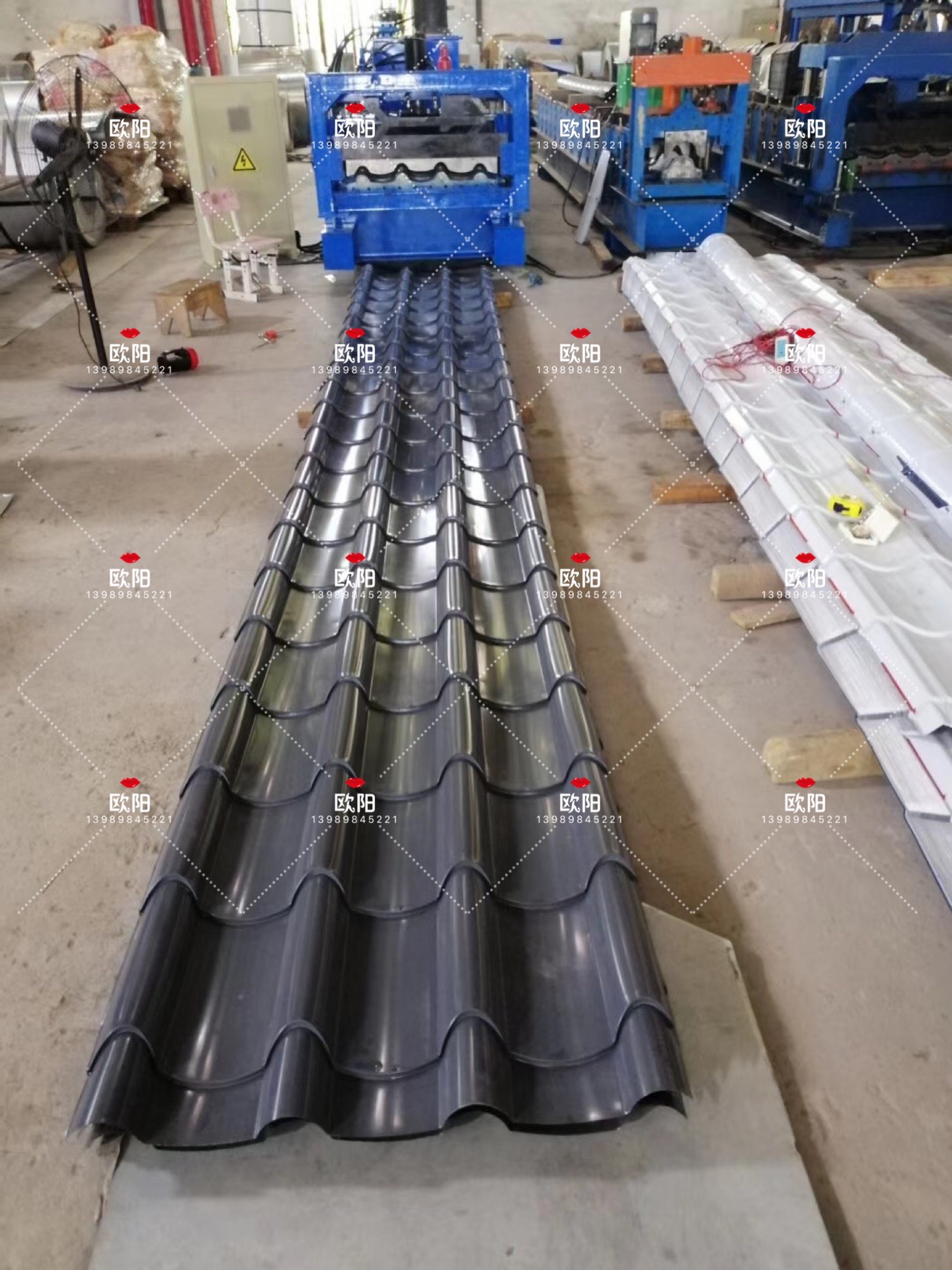 酒泉地区销售 农村屋面改造金属仿古瓦 青灰色彩钢琉璃瓦 筒瓦