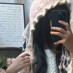 芭蕾流苏水母帽手工diy钩针编织材料包雪花纱混羊毛秋冬季送朋友