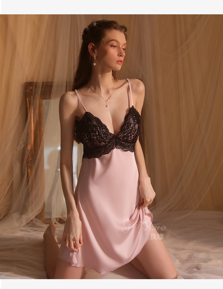 Pajamas Lingerie Type Pullovers Placket Type Regular Dress Dresses Type Color Block Breathable Pajamas