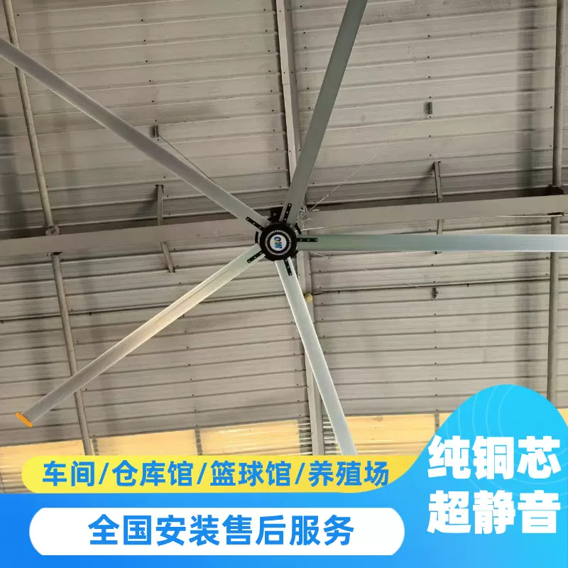 永磁工业大吊扇车间厂房大型体育馆通风降温节能大风扇变频大风量