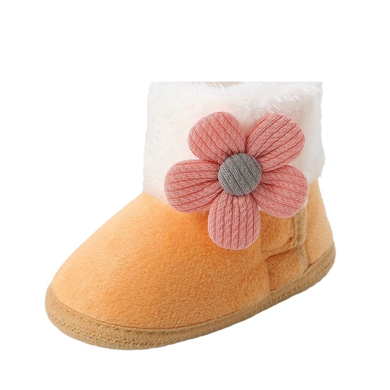 2023 Otoño e Invierno Nuevos zapatos de bebé de fondo suave antideslizante zapatos de niño engrosados zapatos de algodón forrados de lana 0-1 años de edad 172