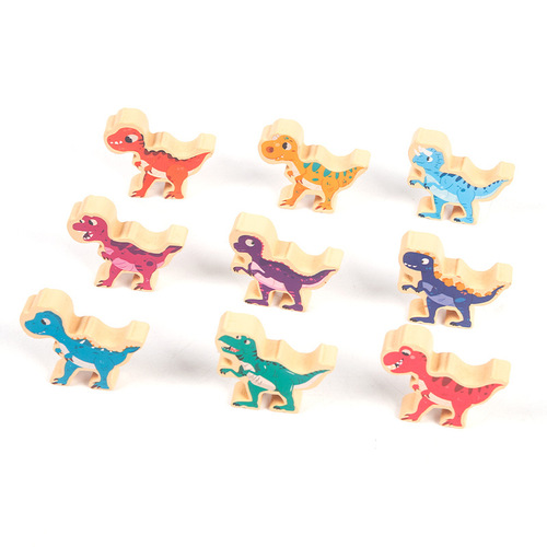 Cross-border dinosaur building blocks, balanced stacks, stacks of Arhats, parent-child interactive tabletop games, children's toys, Jenga