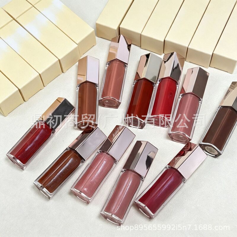 Cross-border in-stock glossy intense color lipstick Fenty Rihanna new starry mirror lip glaze lip gloss nude lipstick Cross-border in-stock glossy intense color lipstick Fenty Rihanna new starry mirror lip glaze lip gloss nude lipstick
