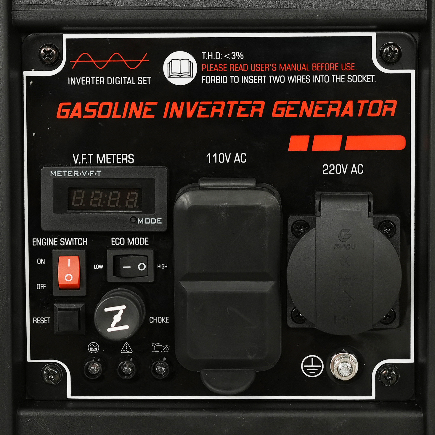 Gasoline Generator, Small 220V Generator, Small Household Silent Generator, Portable for Camping and Outdoor Use
