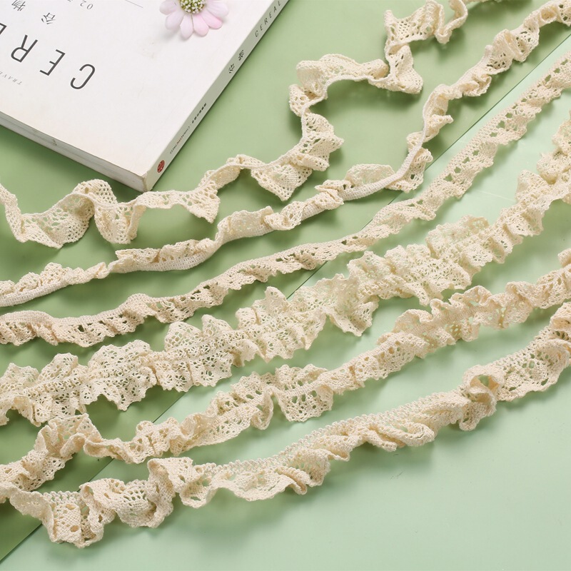 Factory spot cotton lace knitting warp knitting micro elastic cotton lace clothing home textile accessories lace wholesale