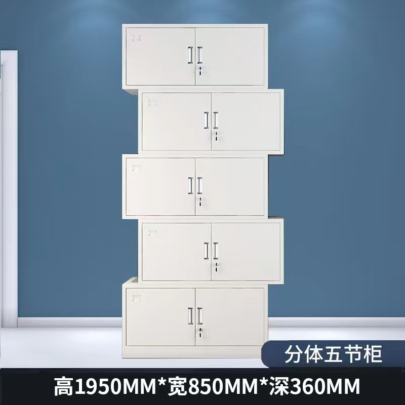 Gabinete dividido en cinco secciones