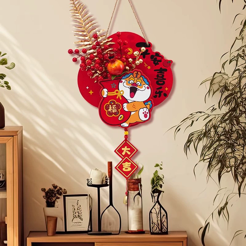 2024 Новогоднее украшение благословение ведро кулон Дракон Зодиак новый весенний фестиваль гостиная дверь висит новогодний макет сцены