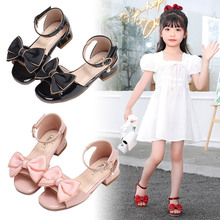 女童凉鞋夏季新款儿童韩版时尚女童高跟鞋网红小女孩中小童漆皮鞋