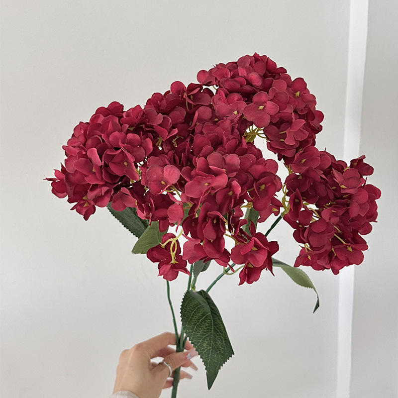 Flor de hortenida francesa de alta calidad flores reales flores falsas decoración del hogar decoración del salón de bodas paisajismo props de arreglos florales