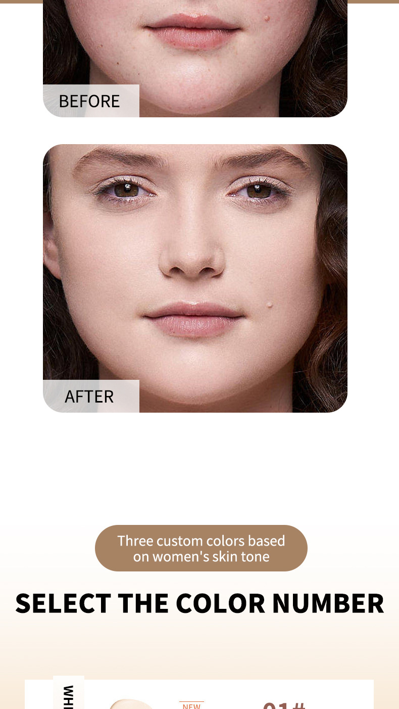 OCHEAL Warm Concealer Langanhaltend feuchtigkeitsspendende, wasserfeste, schweißresistente, Make-up-erwärmende und hautaufhellende Flüssigkeit_voghion.com