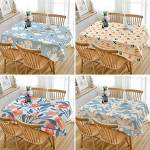 ins小清新碎花桌布防水防油茶几电视柜宿舍书桌棉麻台布野餐垫布