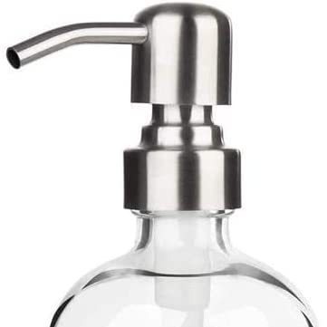 Cadena de suministro de Amazon vidrio 6 oz botellas de desinfectante de manos botellas de vidrio de acero inoxidable prensado dispensador de jabón