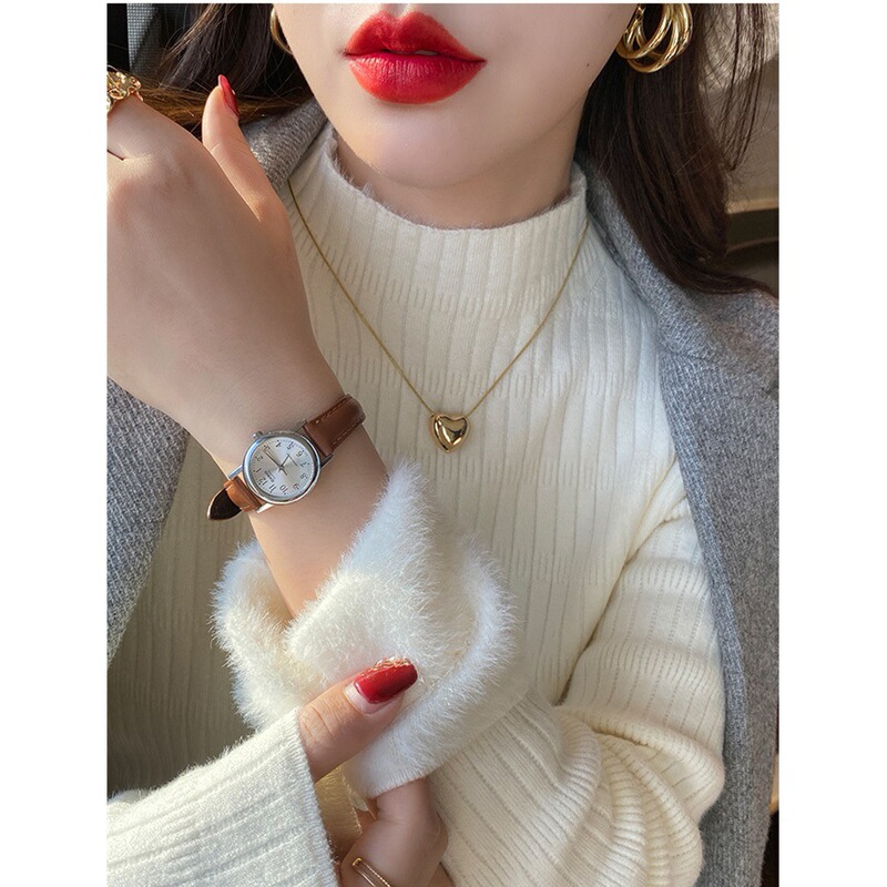 Autumn and Winter Fleece Sweater for Women, Half-Turtleneck, Thickened and Warm, Integrated Mink Fur Top, In-Stock Wholesale Autumn and Winter Fleece Sweater for Women, Half-Turtleneck, Thickened and Warm, Integrated Mink Fur Top, In-Stock Wholesale