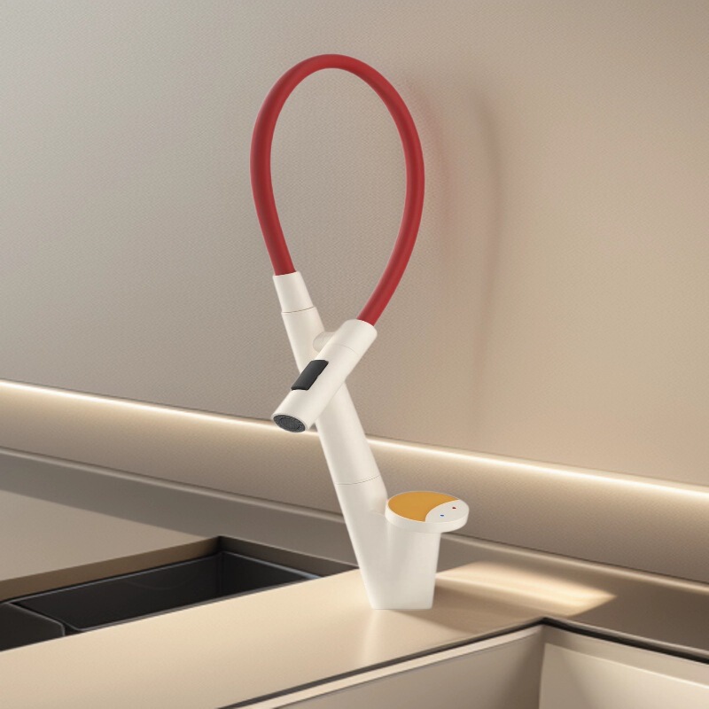 Designer Kitchen Magnetic Hot and Cold Water Faucet, Splash-Proof Swivel Kitchen Faucet for Sink