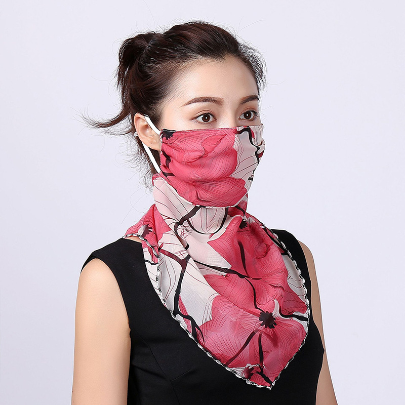 summer outdoors Riding Mask wholesale fashion printing enlarge Neck protection Mask drive a car sunshade Sunscreen face shield