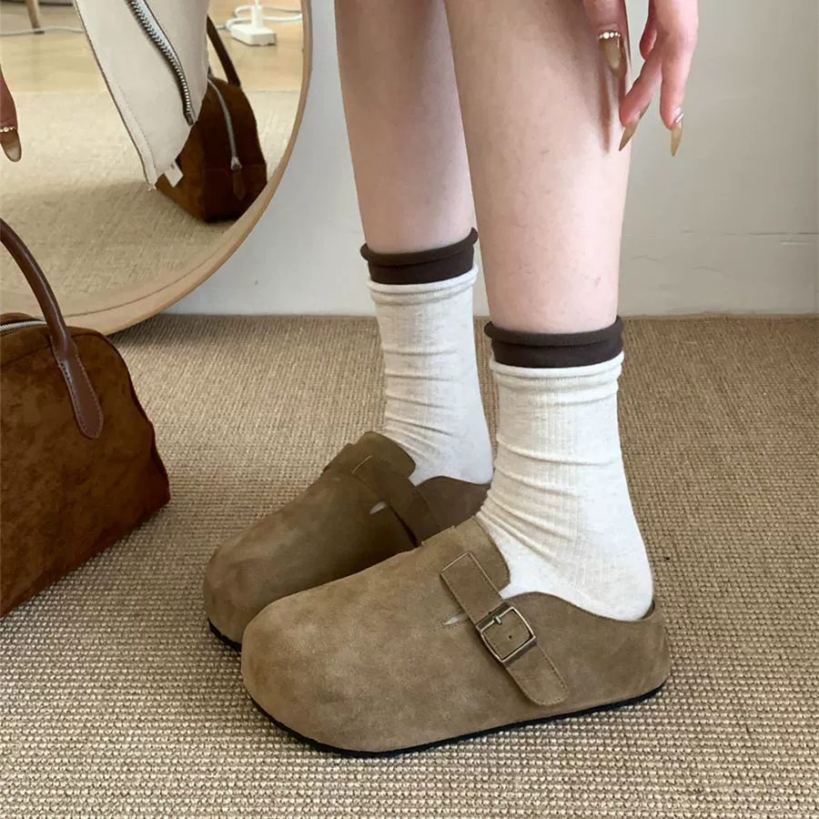 Слипон-тапочки (Birkenstock) для женщин, толстая подошва с внутренним подъемом 5 см, мягкая противоскользящая подошва
