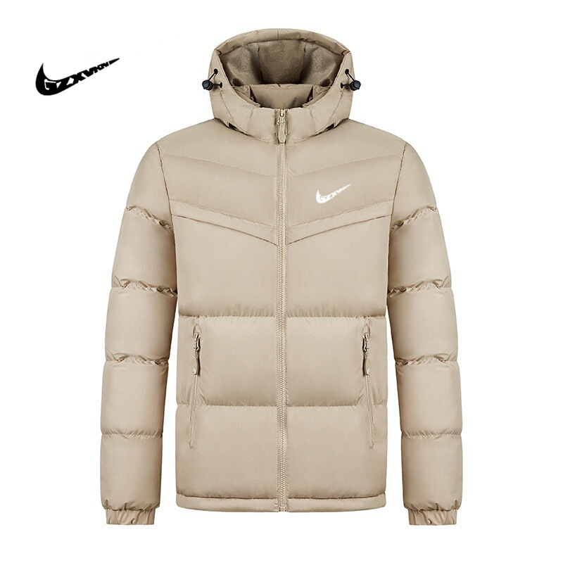 Cross-Border Autumn and Winter New Cotton Jacket Men's Casual Sports Thickened Warm Cotton Jacket Trendy Brand Hooded Versatile Jacket Men Cross-Border Autumn and Winter New Cotton Jacket Men's Casual Sports Thickened Warm Cotton Jacket Trendy Brand Hooded Versatile Jacket Men