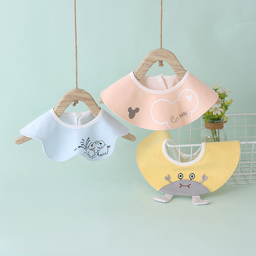Spit Cloth for Infants and Toddlers, Cartoon Print Baby Petal Bib, Baby Bib for Newborns, Maternal and Child Products
