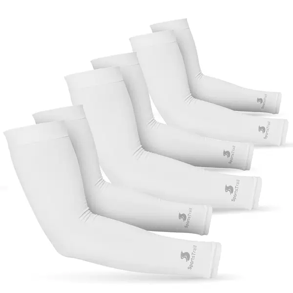SportsTrail Unisex Cooling Arm Sleeves - Breathable, UV-Protective, Suitable for Women and Men