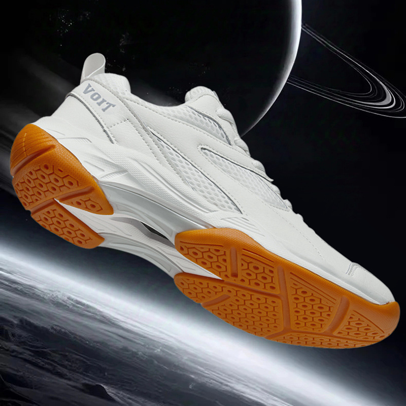 [Genuine Leather] Wote Table Tennis Shoes for Men and Women, Non-Slip and Wear-Resistant Badminton Shoes, Training and Competition Sports Shoes
