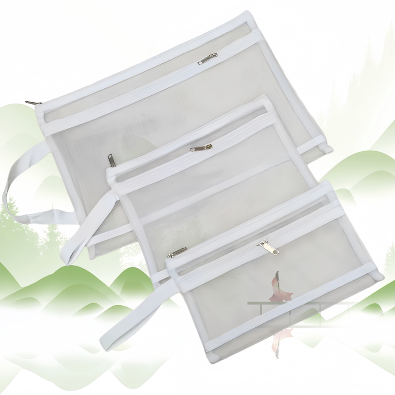 A4 Transparent File Bag with Zipper, Tutoring Tote Bag for Primary School Students, A5 Double-Layer Mesh Book Bag, Exam-Specific Customization A4 Transparent File Bag with Zipper, Tutoring Tote Bag for Primary School Students, A5 Double-Layer Mesh Book Bag, Exam-Specific Customization