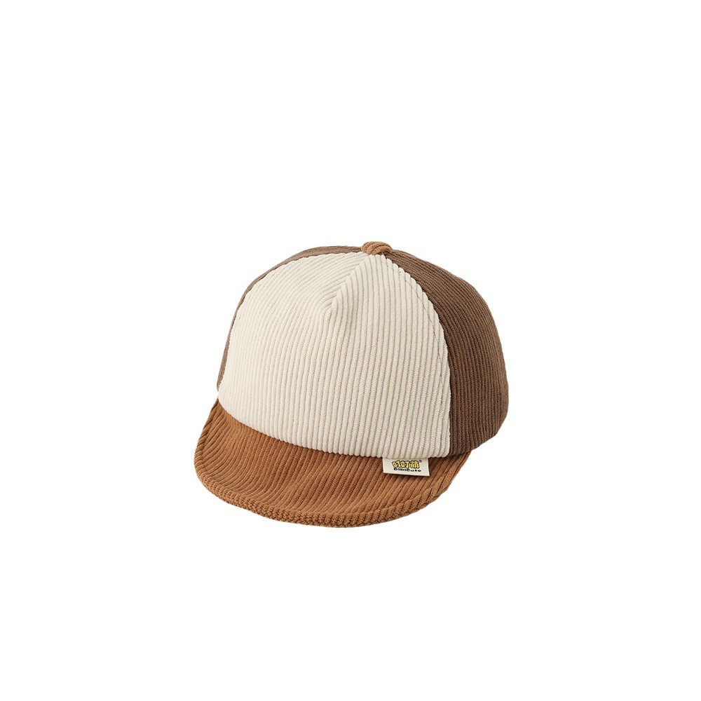 Sombrero de bebé otoño y invierno de terciopelo suave gorra de lengua de goma para bebés de color extranjero amplio sombrero de béisbol caliente para bebés para hombres y mujeres