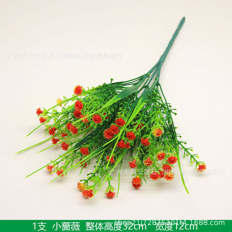 Simulación de primavera hierba de plástico transfronterizo hierba de agua de estrella de cielo pequeño paquete de cestas colgadas de pared decoración de planta de simulación