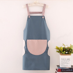 Printed summer thin apron for home kitchen waterproof cooking apron stain-resistant work clothes Korean style work clothes for women on behalf of women