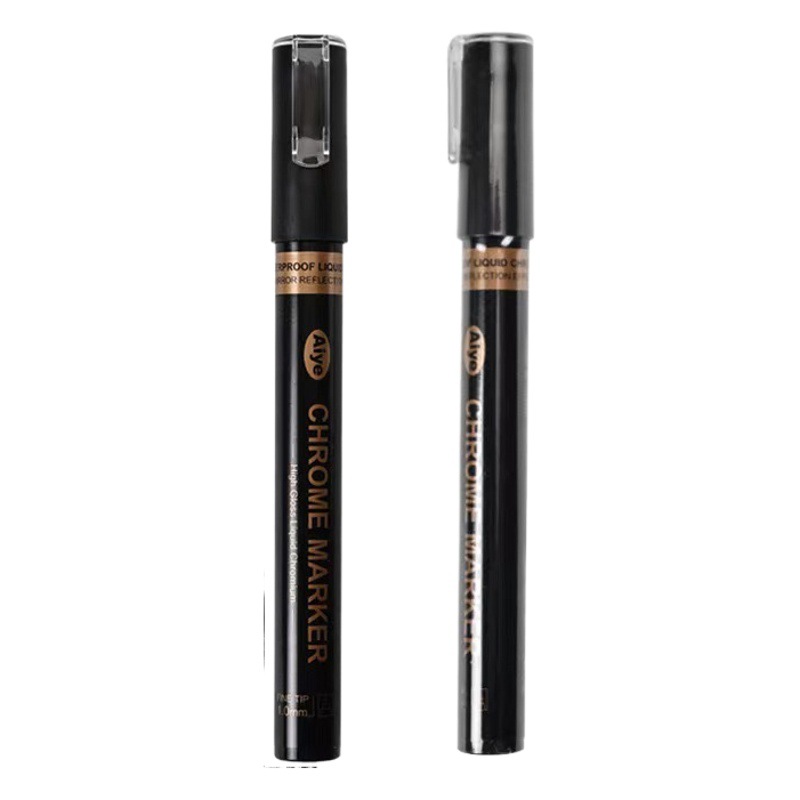 Nail Art graffiti pen metal highlight Mirror Mark pen espejo mágico DIY pintura pluma nail art pen tienda de uñas pluma especial