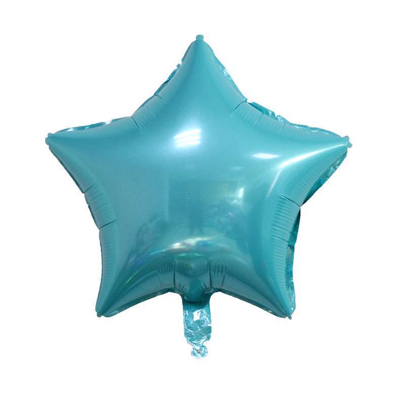 Venta al por mayor de fábrica de 18 pulgadas monocromo en forma de corazón estrella de cinco puntas amor globo de película de aluminio globo de papel de aluminio globo de fiesta de cumpleaños globo