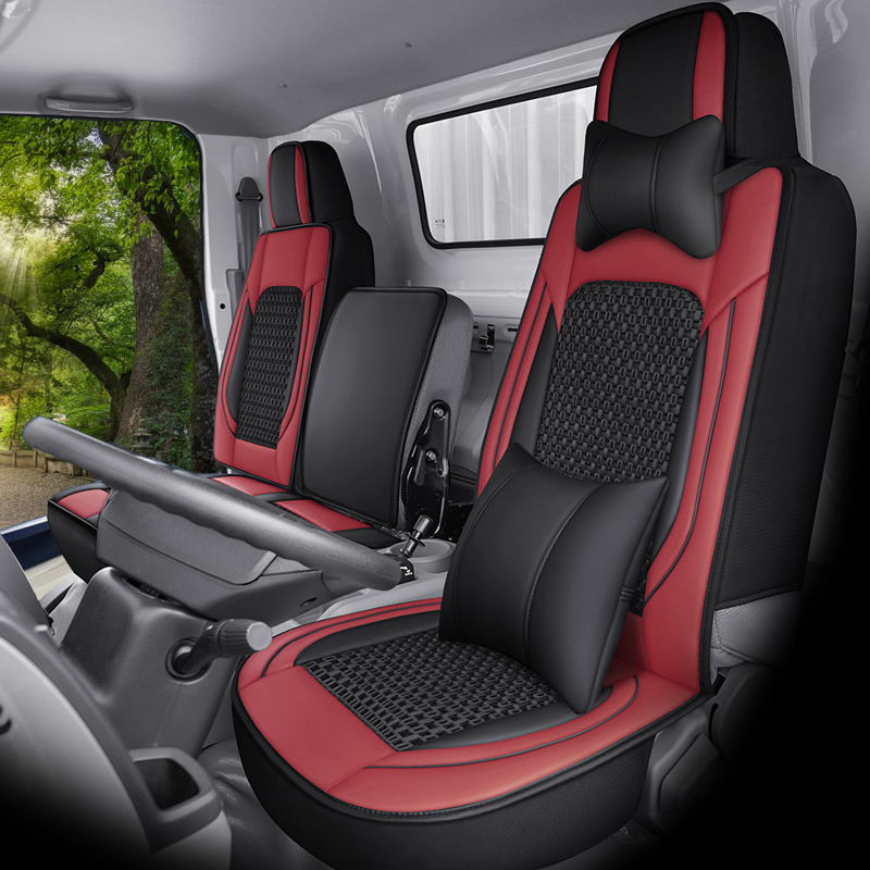 Universal – Seat cushion, seat cover Cushion Ice Silk - driver-and-passenger-deluxe-wine-red