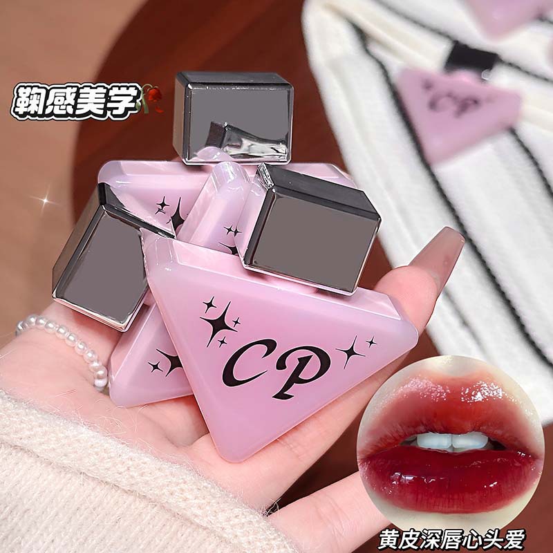 CAPPUVINI polvo de hielo transparente esmalte labial hidratante transparente superficie de espejo no es fácil de desvanecerse lápiz labial gigante transfronterizo